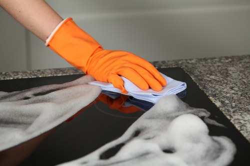 Professional end of tenancy cleaning in a Kentishtown apartment kitchen