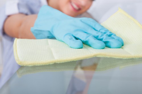 Local cleaner detailing a bathroom during deep cleaning in Kentishtown
