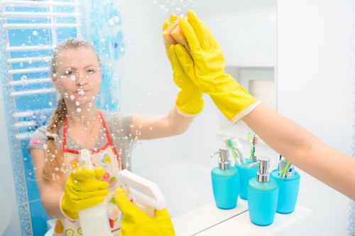 Professional cleaning team handling a short-let property in Kentishtown